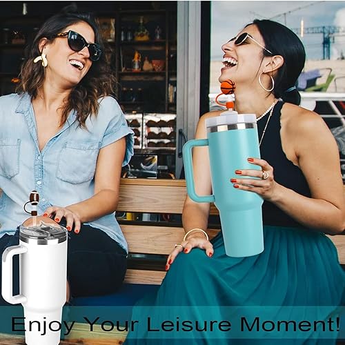 Miniatura 6 de 10 tapas de pajilla, bonita cubierta deportiva 3D para Stanley de 30 y 40 onzas, cubierta de popote de silicona para copa Stanley en diferentes