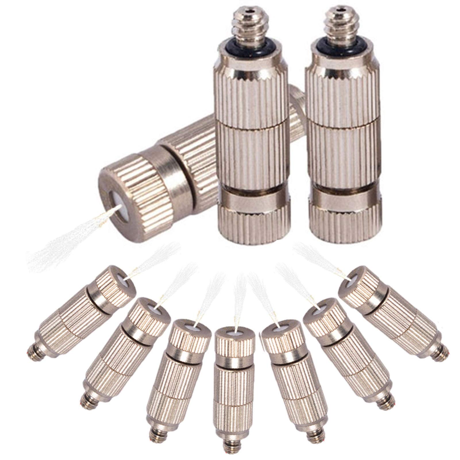 Ugelli Nebulizzatori Regolabili In Ottone - Set 6 Pezzi Con Attacco Rapido 12mm Per Irrigazione E Raffreddamento - Foto 7