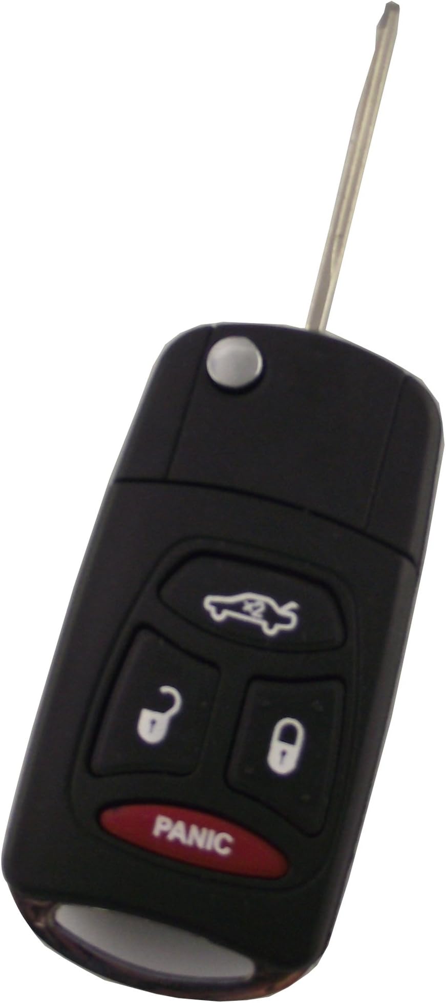 New 4 Buttons Uncut Flip Remote Key Shell Case For Dodge Charger Chrysler Jeep Grand Cherokee Commander (just a Empty key shell, No Chips Inside No battery Holder)