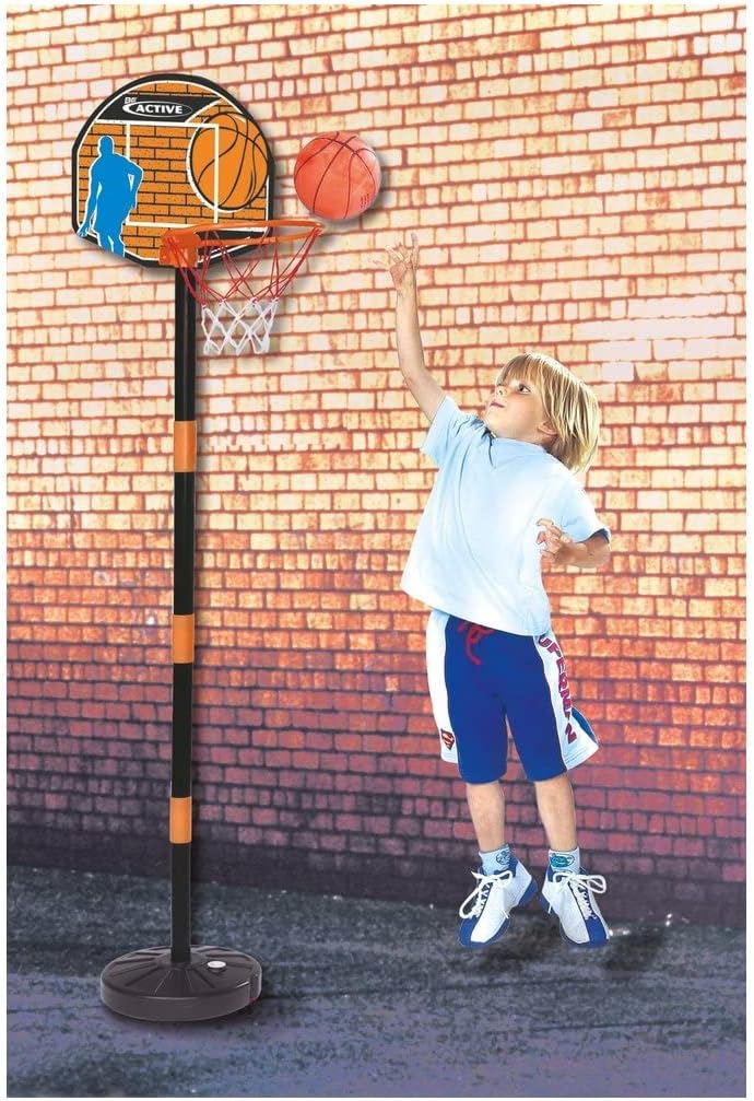 Simba Adjustable Basketball Hoop Play Set, 63 in Height, Ball & Pump, Kids Sports