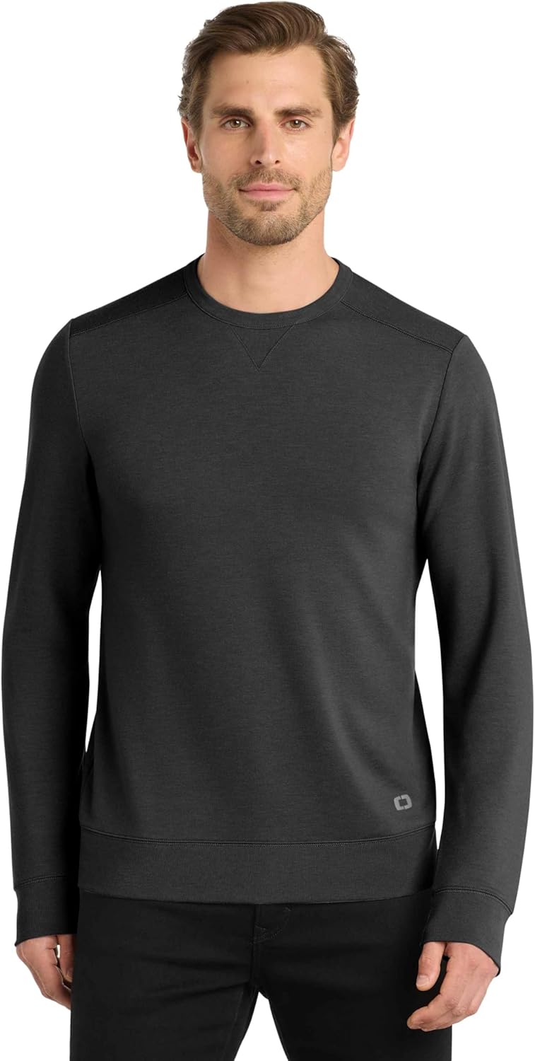 OGIO Unisex Luuma Flex Long Sleeve Crew | Athletic Long Sleeve Top for Men & Women, Lightweight Pullover for Casual Wear