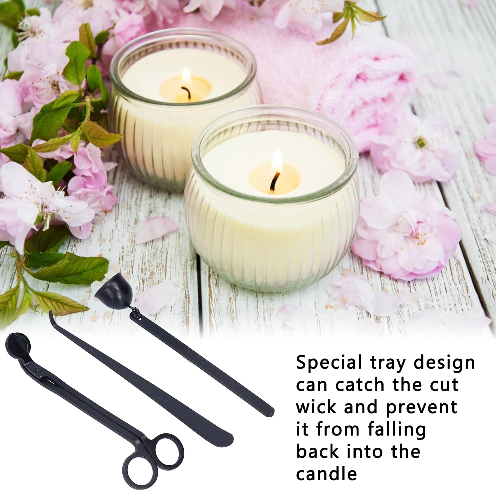 Set Accessori Per Candele - Spegnicandela, Taglia E Mestolo Stoppino, Vassoio - Foto 9