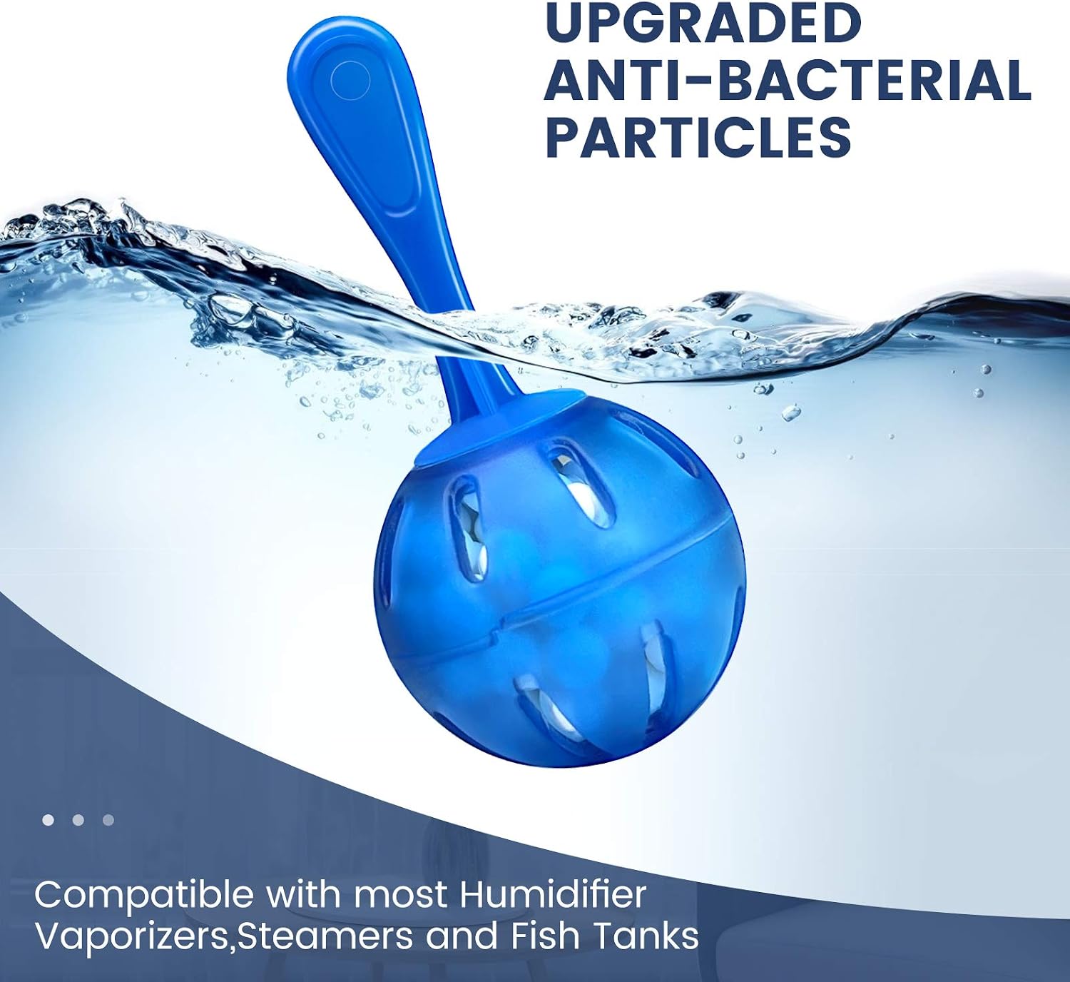 NENA 12 Pack Humidifier Cleaning Balls PC-1 & PC-2 Compatible with Kaz ProTec & All Warm & Cool Mist Humidifiers, Purifies Water, Eliminates White Dust and Odor, Blue