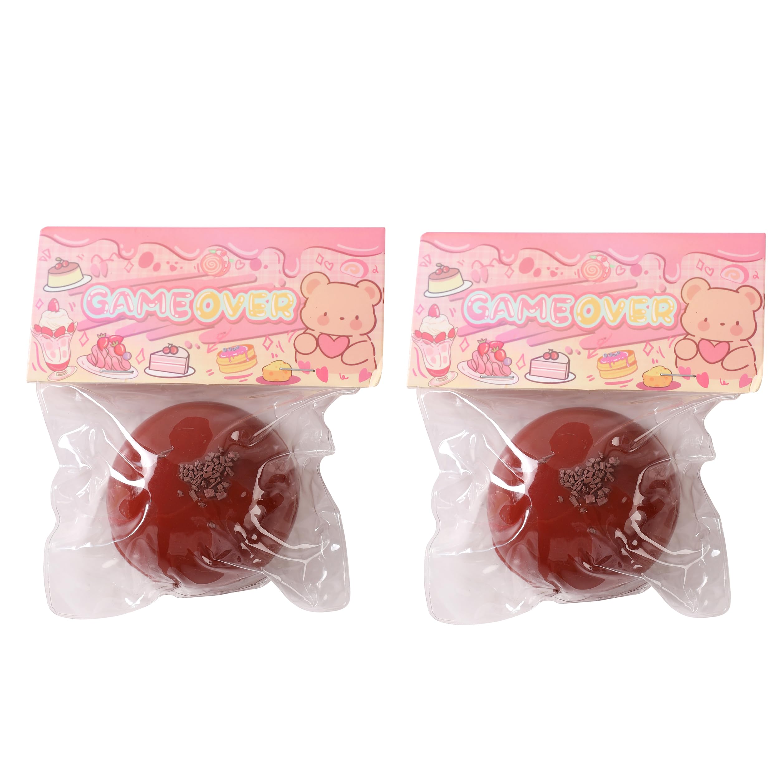 2PCS Taba Squishy Daifuku Squeeze Toys,Sensory Fidget Toy for Your Best Mellow and Chill,Birthday Gift, Squishy Toys for Adults (Chocolate-2PCS)