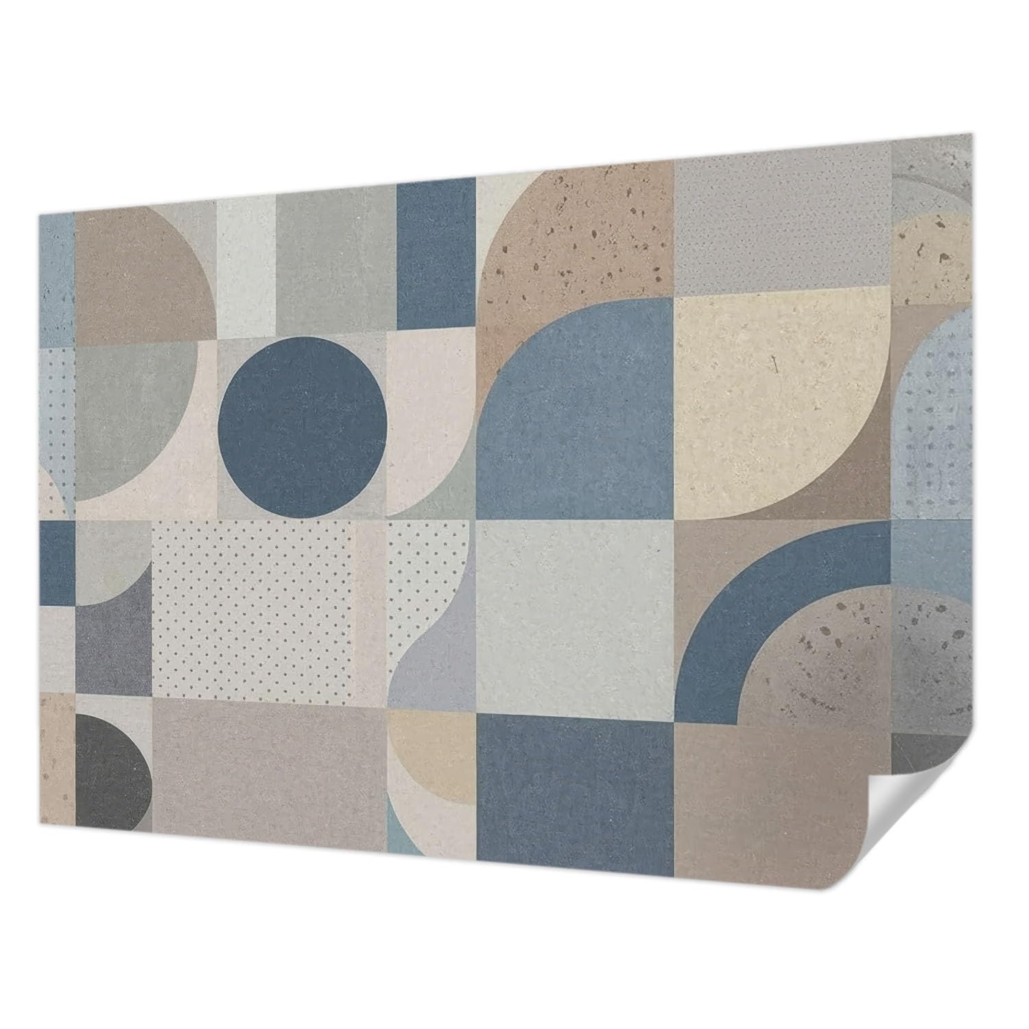 Papier peint panoramique chambre et salon mosaïque géométrique autocollante Tulup