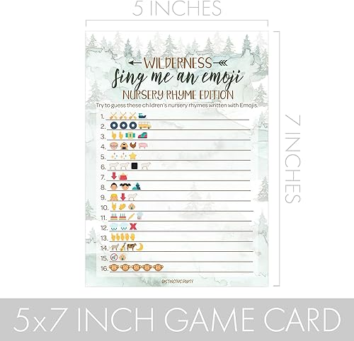 Miniatura 5 de Little Adventurer - Juego de fiesta de baby shower, embarazo de animales y emoji, juego de adivinanzas (paquete de 2 juegos), 20 tarjetas de doble