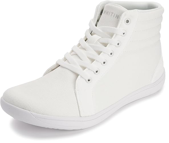 WHITIN Women's Wide High-Top Canvas Barefoot Sneakers | Minimalist Street-Ready Fit | Comfort-Forward Ankle Support