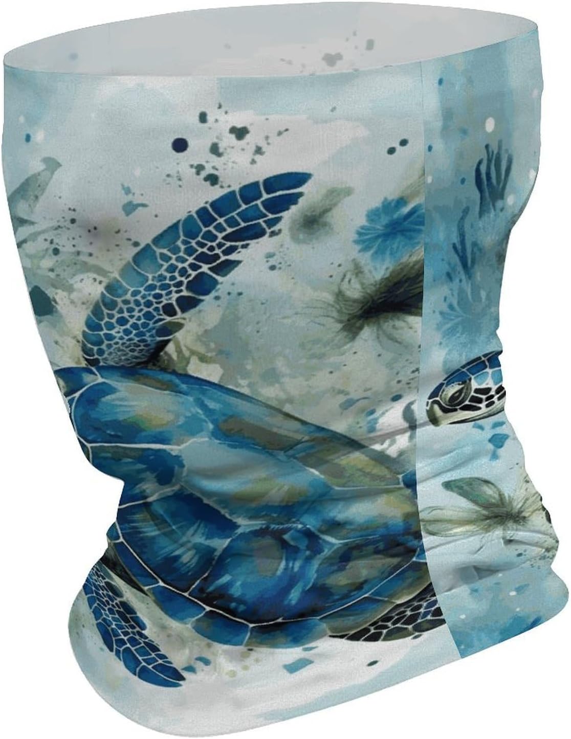 Sun UV Protection Neck Gaiter Upf 50+ Balaclava Ski Sea Turtle-Blue Face Mask Summer Face Cover Scarf Breathable Bandana for Fishing Hunting Kayaking Hiking Cycling Outdoor Activities