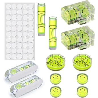 13 Pcs Mini Spirit Level Round Bubble Level with Precision Level Bubble for Camera Tripod Camping Equipment and DIY Supplies