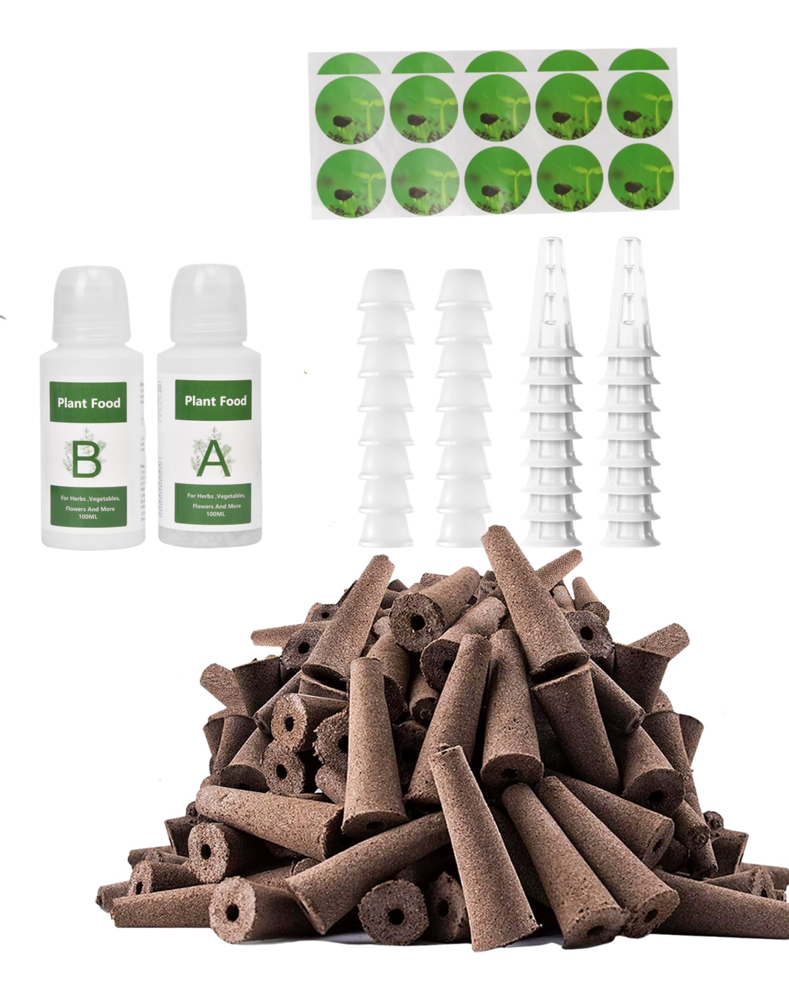 RAINPOINT Hydroponic Seed Pod Kit, Hydroponic Nutrients A&B (800ml in Total)