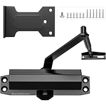 Automatic Door Closer for Home or Commercial, Heavy Duty Door Slower Closer No Slam, Hydraulic Door Soft Closer with Hold Open, Self Closing Mechanism for Ensure Smooth and Secure,Middle