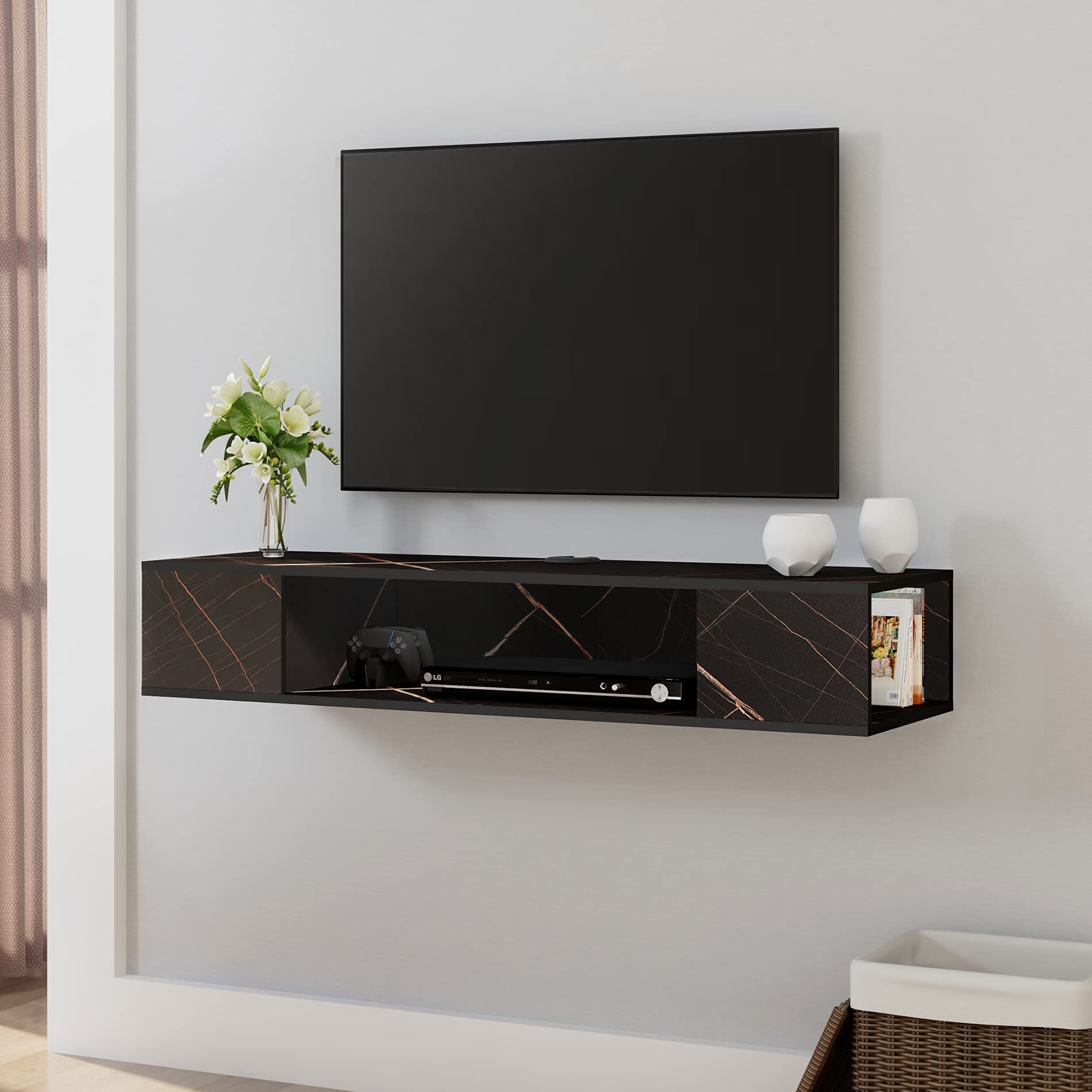 Buy FITUEYES Floating TV Stand Wall ed Media Console TV Shelf Entertainment Center Under