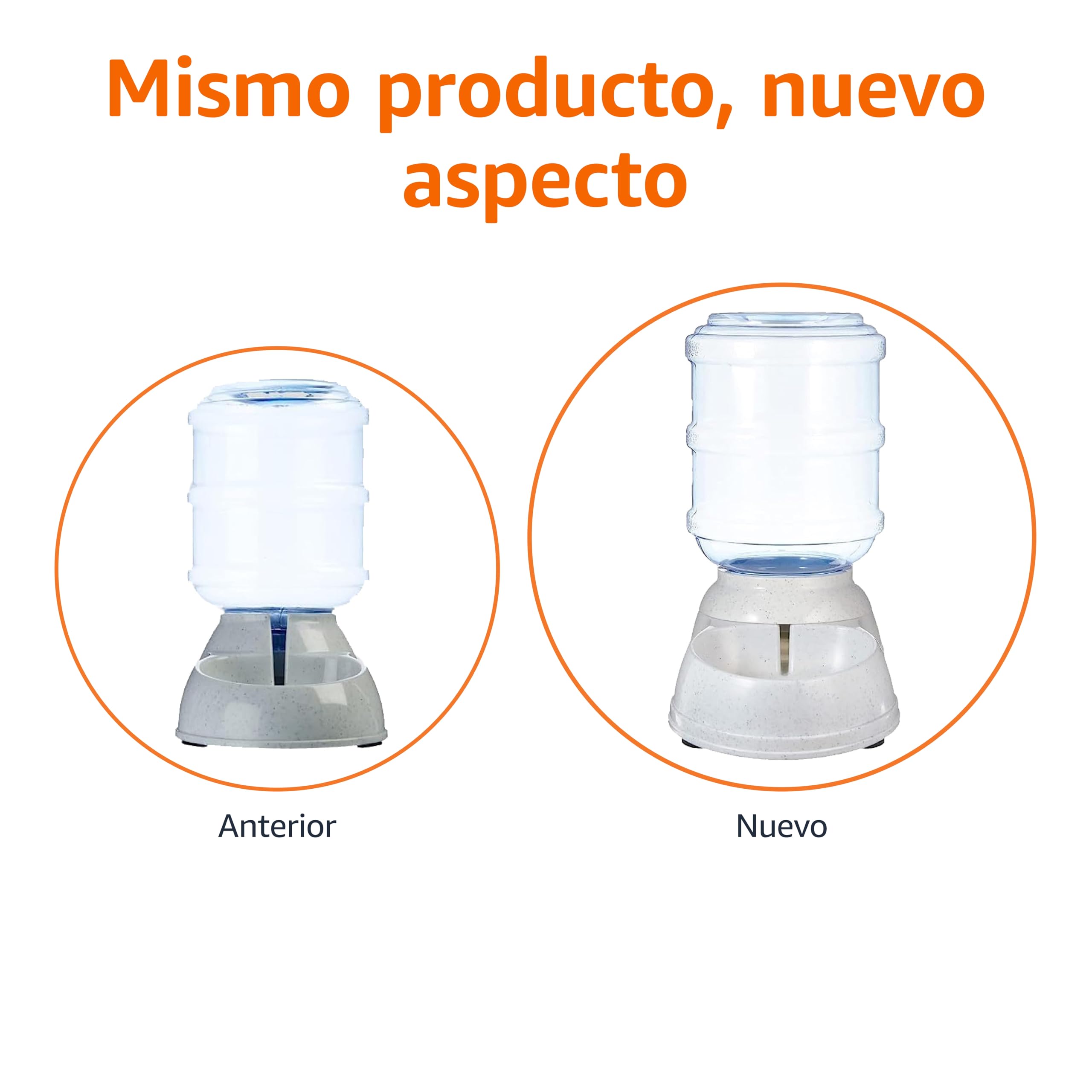 Amazon Basics Dispensador de agua, Perros y gatos, 3.8 litros (1 galones), Pequeño, Transparente