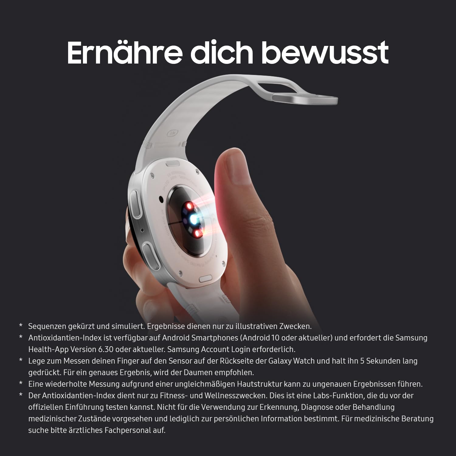 Samsung Galaxy Watch8 Smartwatch 40 mm Bluetooth Graphite Fitness-Uhr mit Galaxy AI