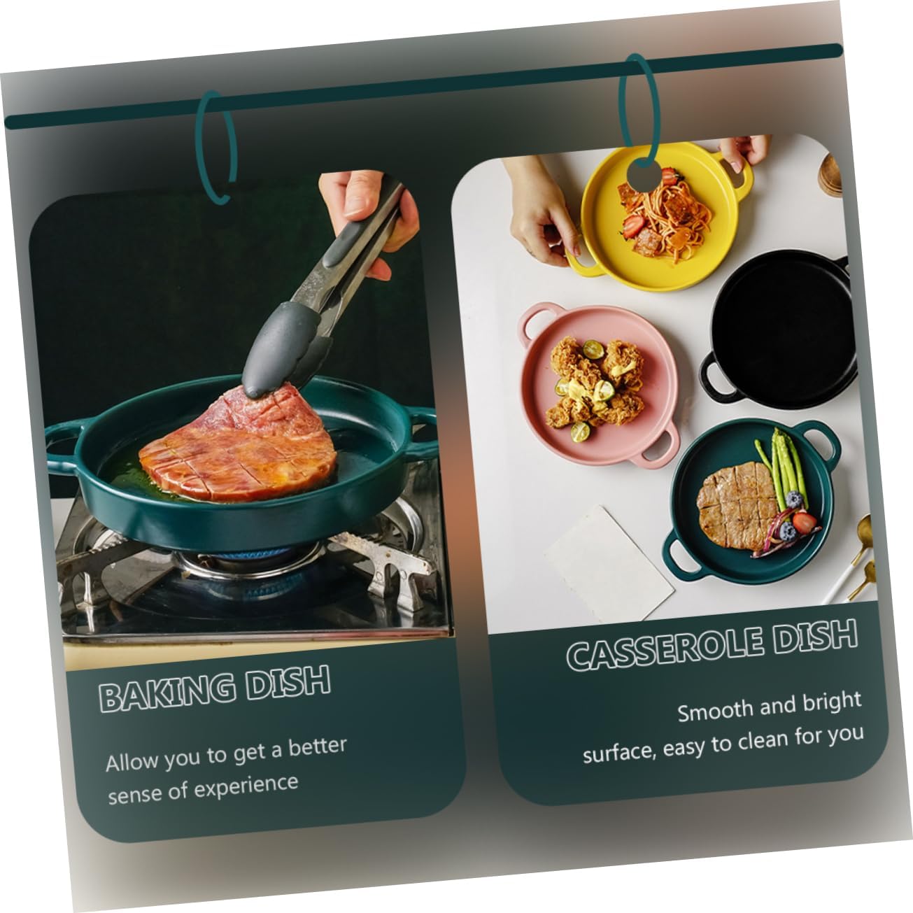 Unomor High-temperature Resistant Ceramic Grilling Platter Baking Dish Oven Friendly Easy to Use