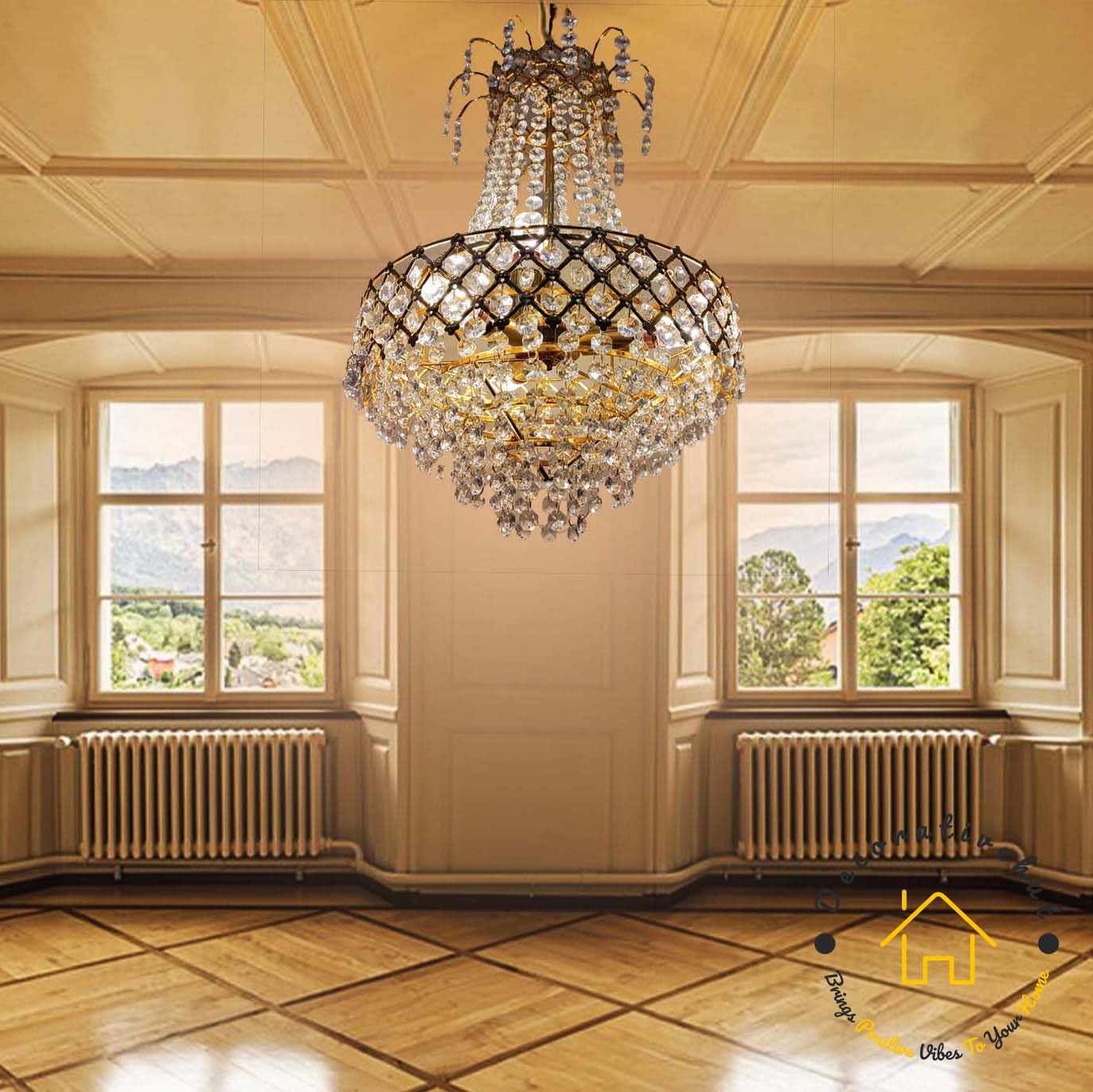 Crystal Chandelier - Golden Elegance FREE SHIPPING -8