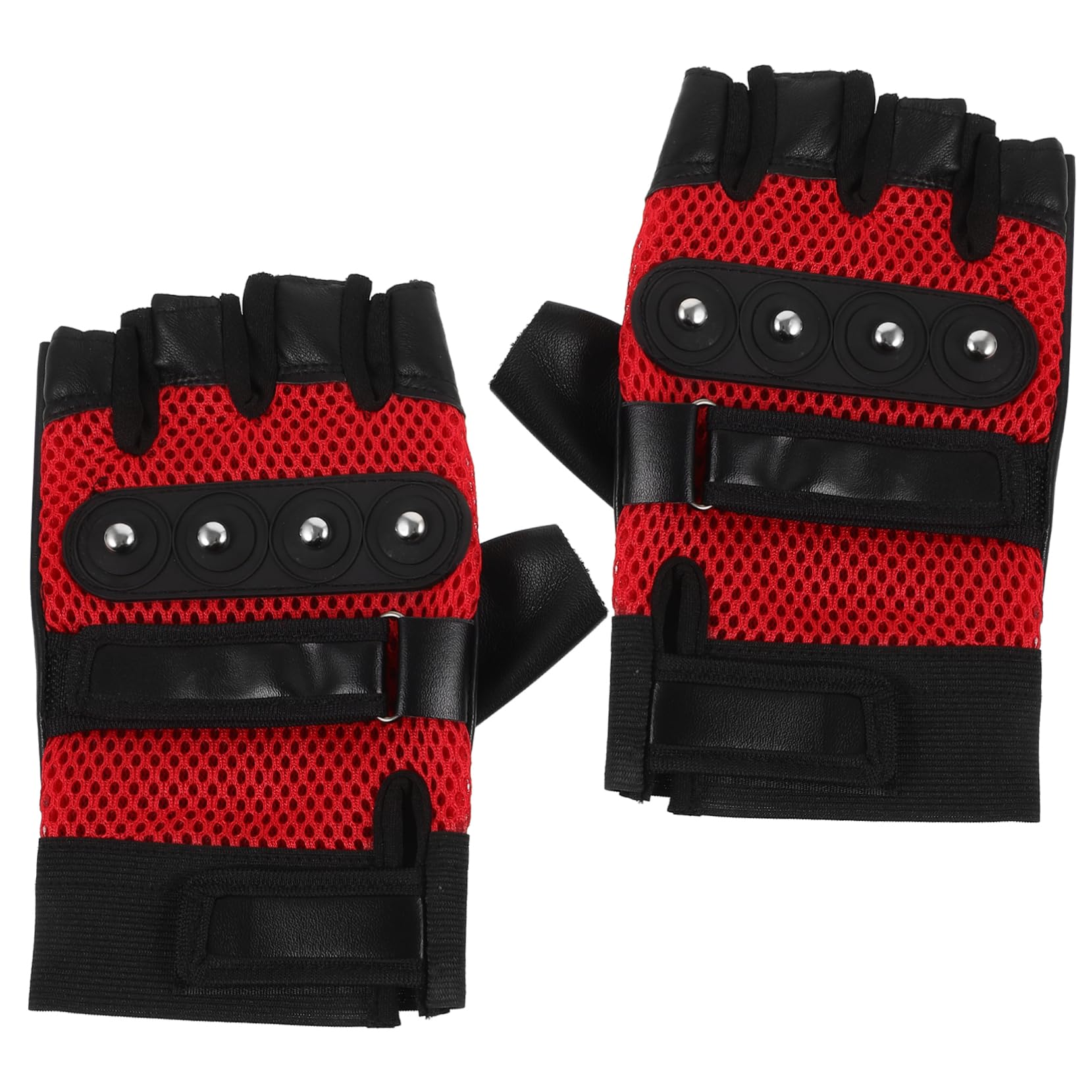 PRETYZOOM 1 Pair Half Finger Motorcycle Gloves for Men Breathable Cycling and Mountain Biking Gloves Durable PU and Mesh for Outdoor Sports and Riding Comfortable Hand Protection