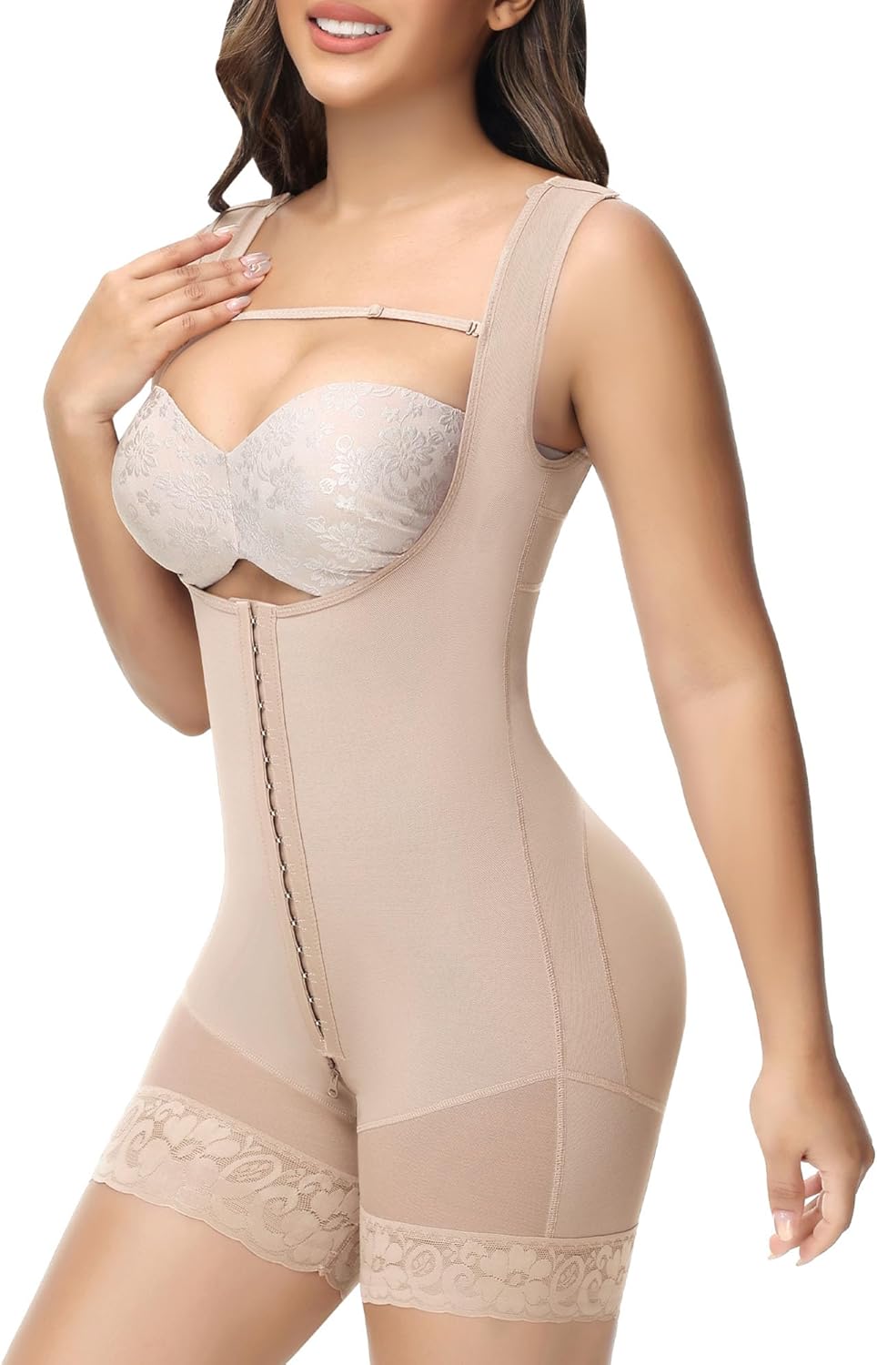 SHAPSHE Fajas Colombianas Moldeadoras Stage 2 Faja Tummy Control Shapewear High Compression Garment with Zipper Crotch