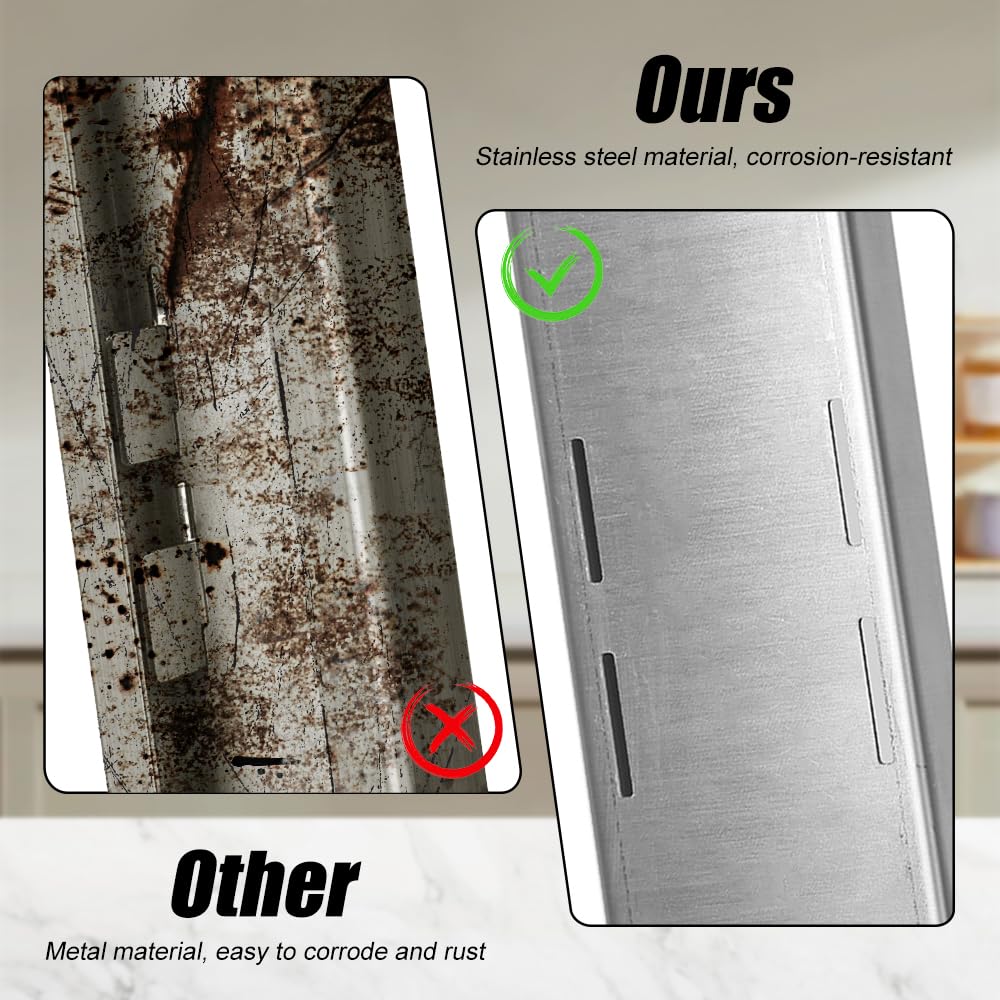 OHMG Étagère Murale Rangement Cuisine 2 Plateaux,Cuisine Tablette Flottante INOX,Porte-épices,pour Restaurant, Bar, Maison, Cuisine, buanderie, Garage et buanderie