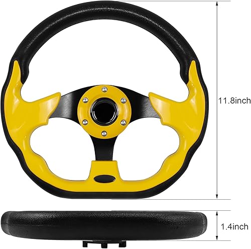 Miniatura 2 de Volante de carrito de golf con diseño ergonómico, ajuste universal para carrito de golf, club, coche, EZGO RXV y TXT, Yamaha, Precedent Tempo, DS