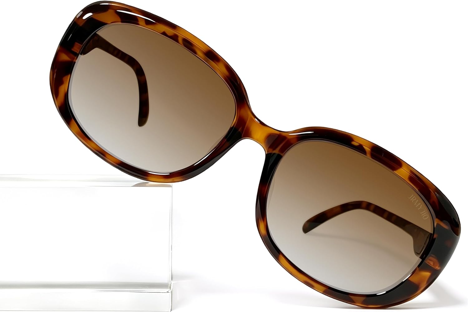 JRMYJIO Rectangle Sunglasses for Women Men Trendy Retro Narrow Frame Polarized Sunglasses UV400 Protection Ultra Lightweight Feel, Tortoise Shell