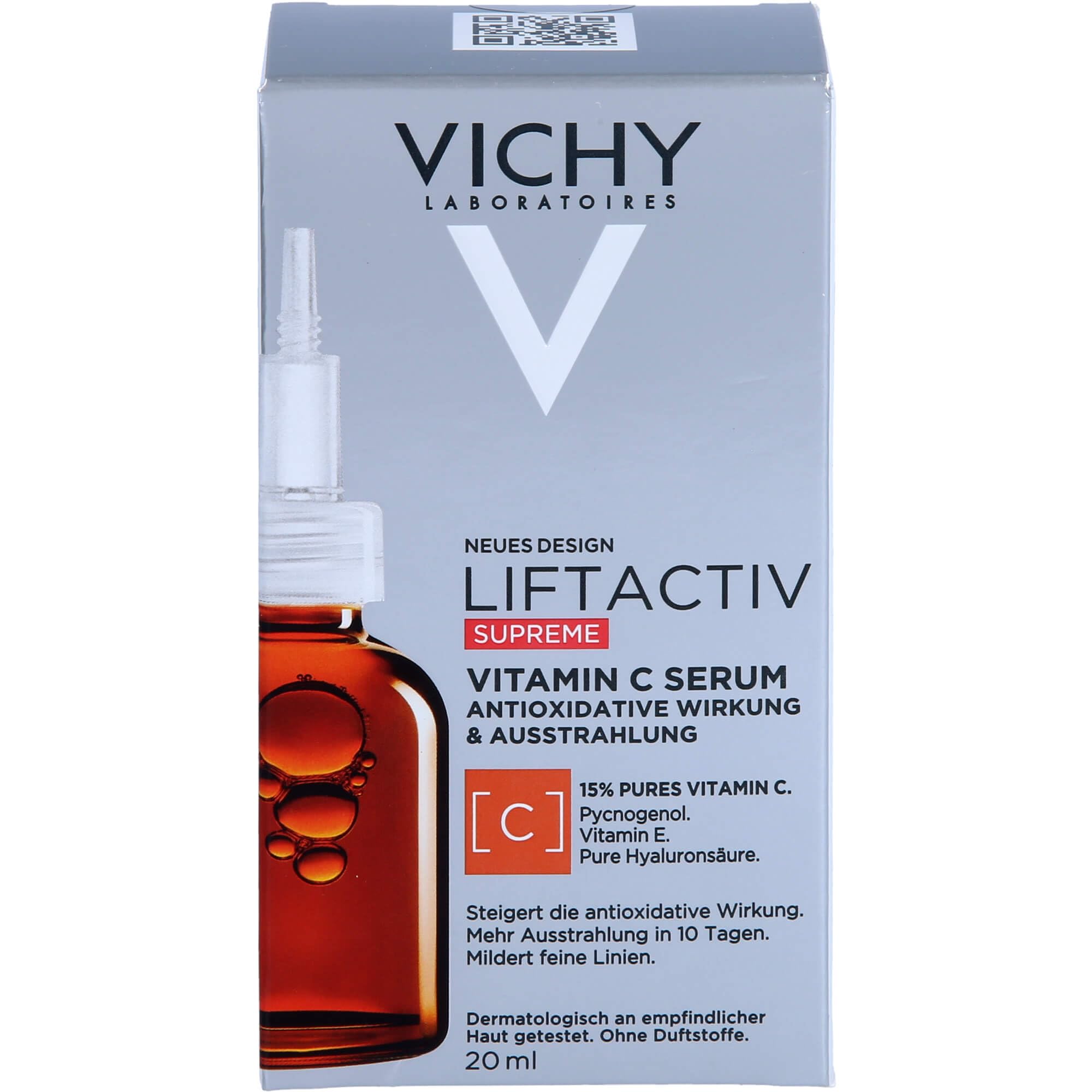 Vichy Liftactiv Sérum Antiedad con Vitamina C, 20 ml | Antioxidante, Combate Signos de Envejecimiento, Mejora Luminosidad, Reduce Aspecto Fatigado