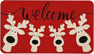 10 Christmas Office Door Decorations Ideas for Festive Touches 42 Christmas Reindeer Welcome Door Mat 30x17 Inch Christmas Moose Doormat f...