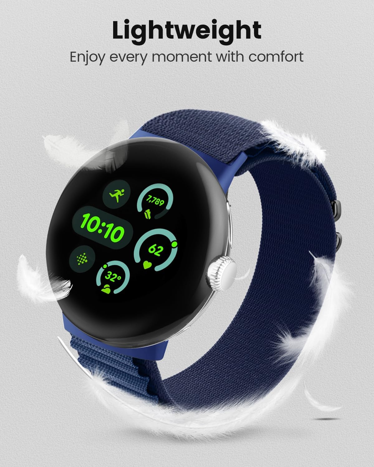 Alpine Loop Bands Compatible with Google Pixel Watch 3 41mm/Pixel Watch 2 Band/Google Pixel Watch Band - Upgraded Metal Lugs - Nylon Sport Straps for Men & Women