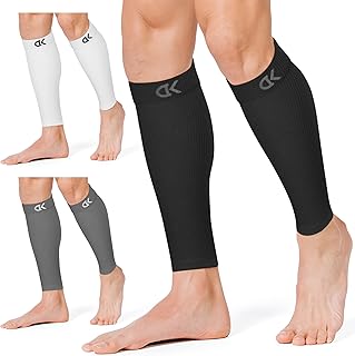 CHARMKING Calf Compression Sleeve for Women & Men Circulation (3 Pairs) 15-20 mmHg is Best Support for Running Cycling