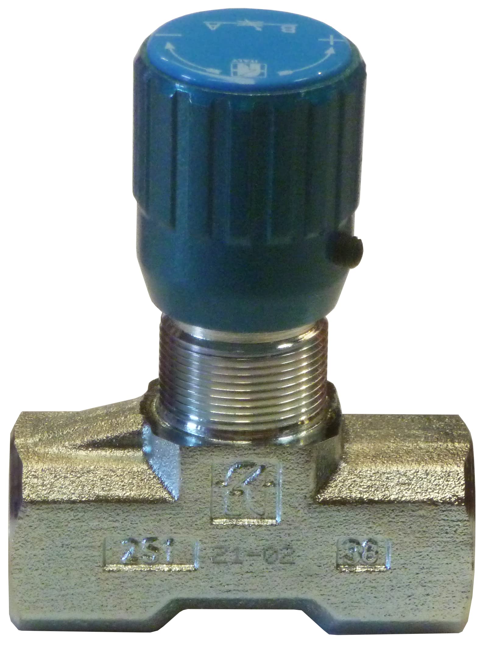 Etrangleur/Limiteur/Régulateur de débit hydraulique bidirectionnel en Acier - Entrée/Sortie : 3/8"G