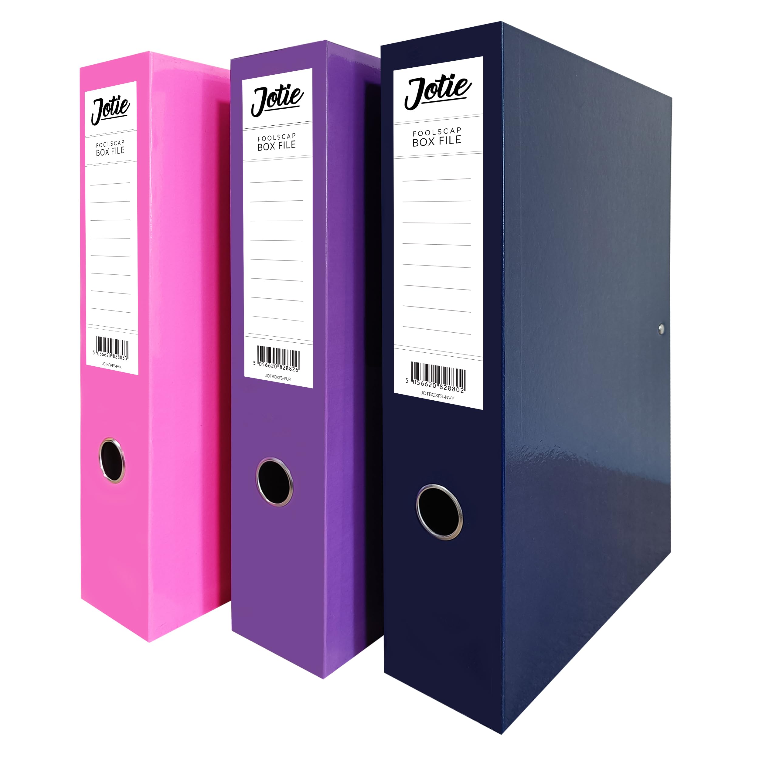 Box File with Lock Spring Ring Pull & Catch Glossy Finish 75mm Spine Ideal Document Organiser for Office School Paperwork Storage Foolscap Box Files