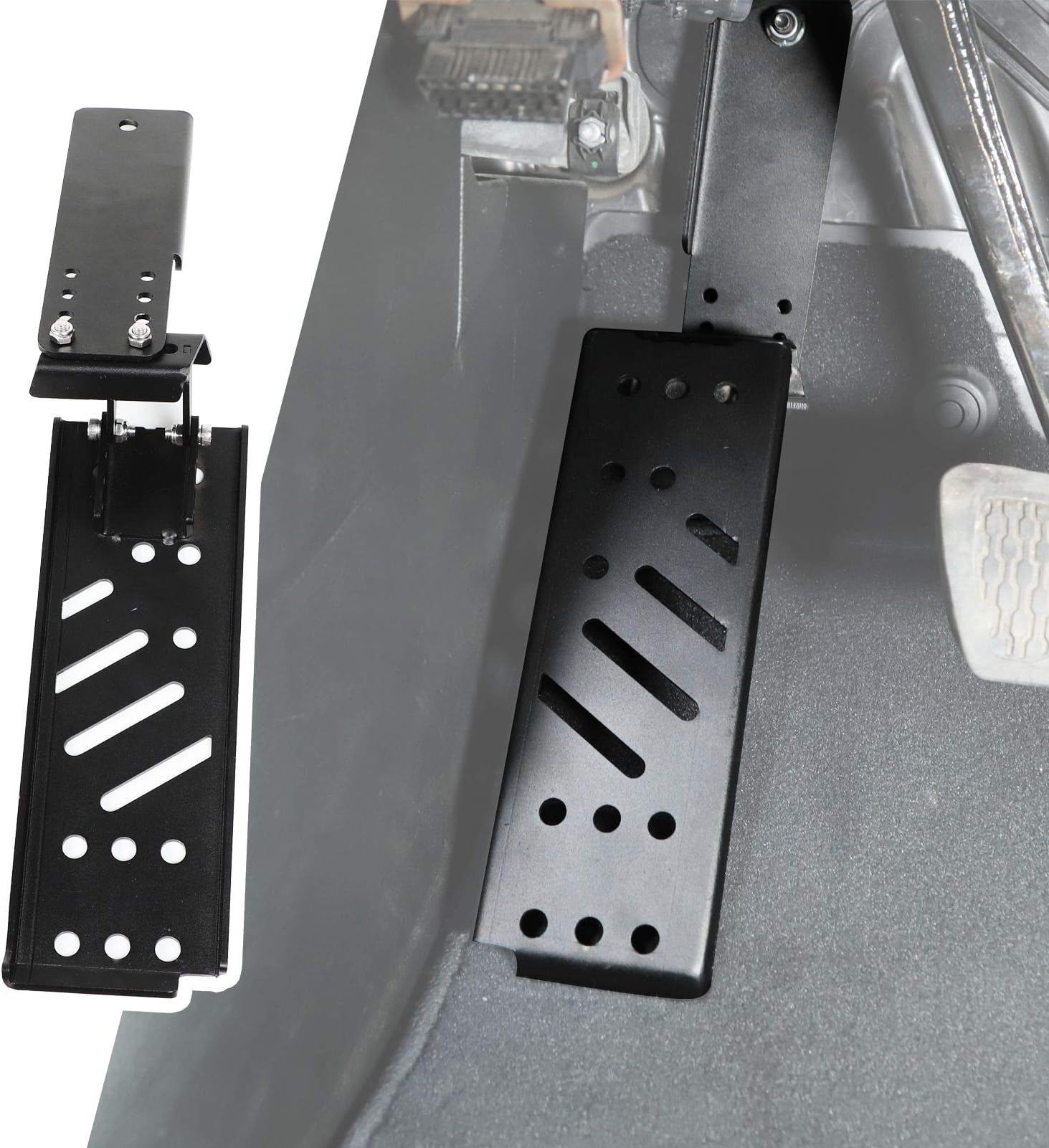 JeCar Steel Dead Pedal Left Side Foot Rest for Jeep