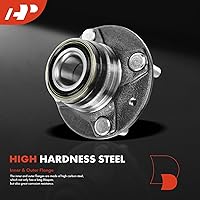 Vista 3 de A-Premium 2 rodamientos de rueda delantera y conjunto de cubo con 4 lengüetas compatibles con Mazda Miata 1990-1997 1999-2005