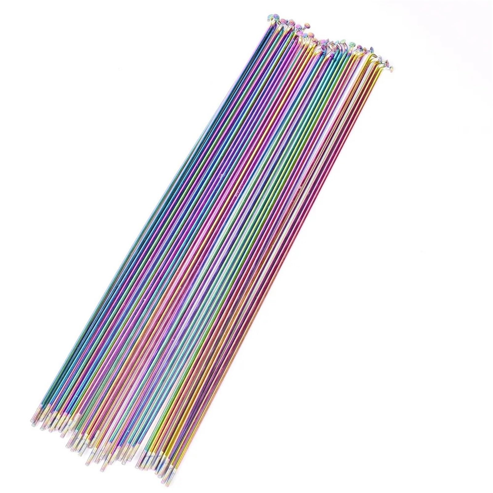 Raggi colorati per bicicletta e mountain bike, in acciaio inox, placcati sotto vuoto, con nippli inclusi, lunghezza 259-293 mm, per ruote di ricambio da 26-29 pollici (273 mm, 36 pezzi)