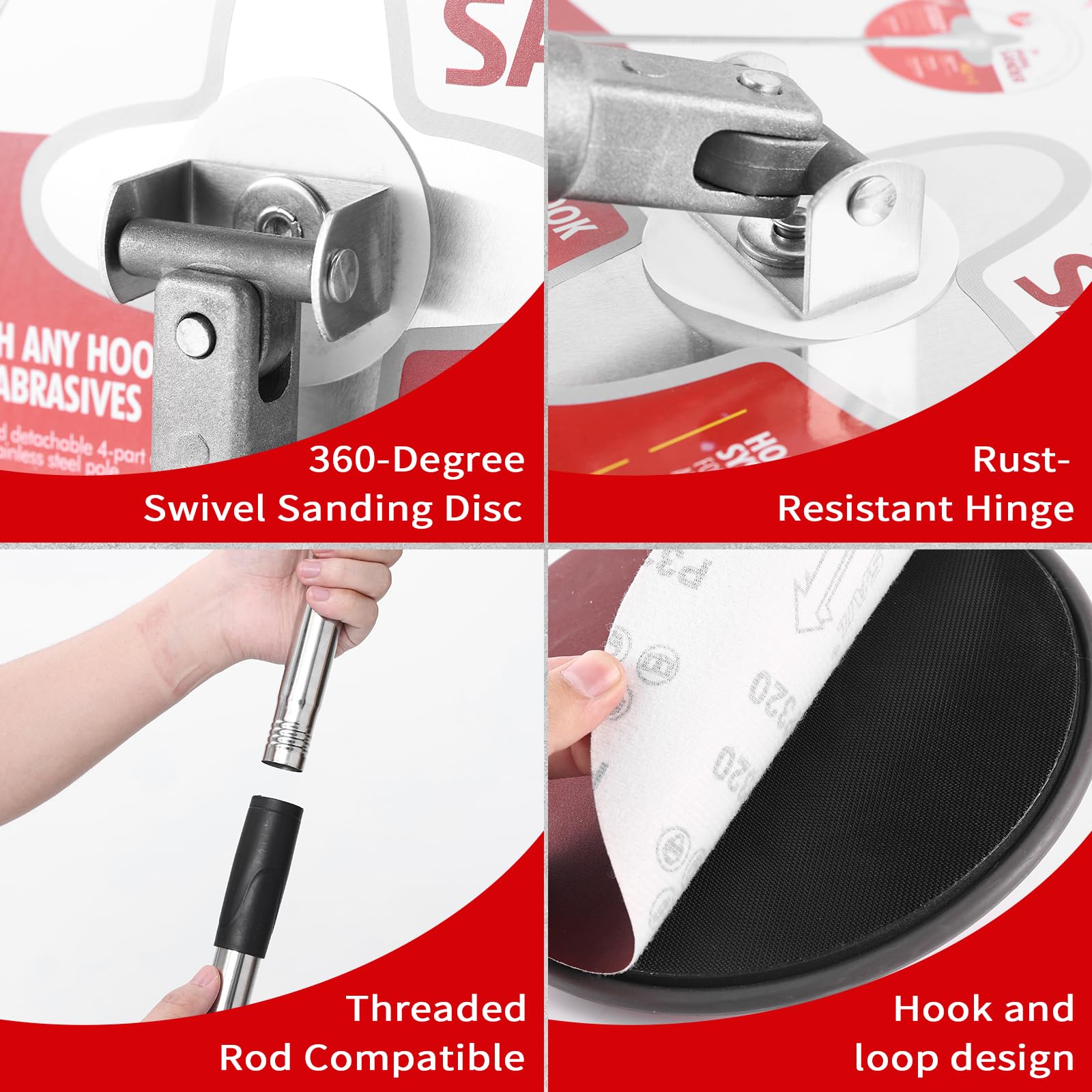 9 Inch Sander Wall Paintings 9 Inch Drywall Pole Sander,Radial Round Pole Sander For ...