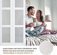 Vista 7 de BARNER HOME Puerta plegable, para abertura de 24"×80", panel plegable de puerta de 3 hojas de vidrio templado esmerilado con kit de herrajes