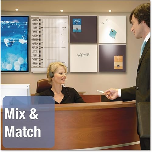 Vista 7 de Pizarrón magnético color blanco, Quartet Matrix., Blanco