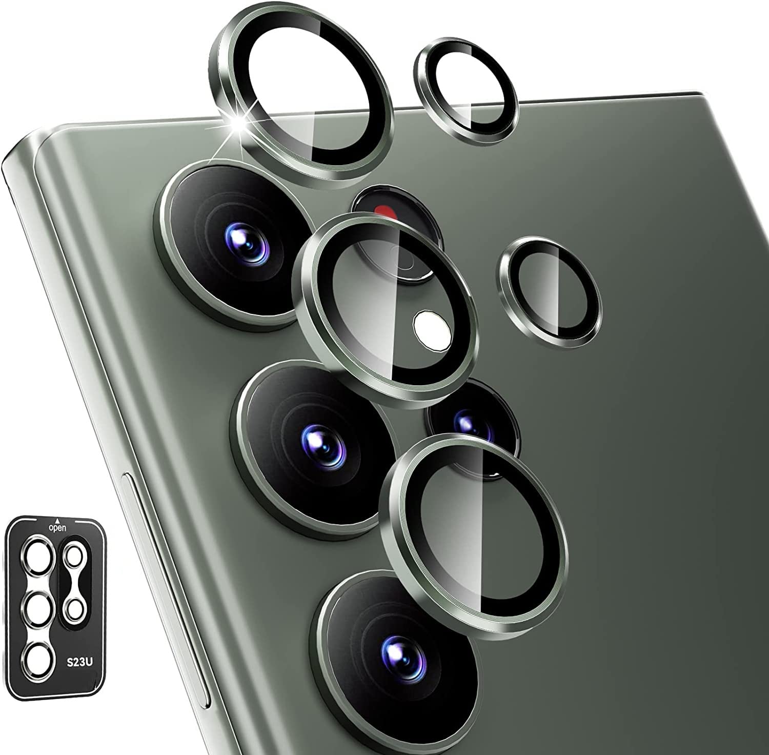 Xykos Camera Lens Protectors for Samsung Galaxy S23 Ultra, Individual Lens Protectors, Scratch-Resistant Ultra-Thin Tempered Glass Camera Cover [Case Friendly] - Green (B0BY2J13V8) Amazon Price History, Amazon Price Tracker