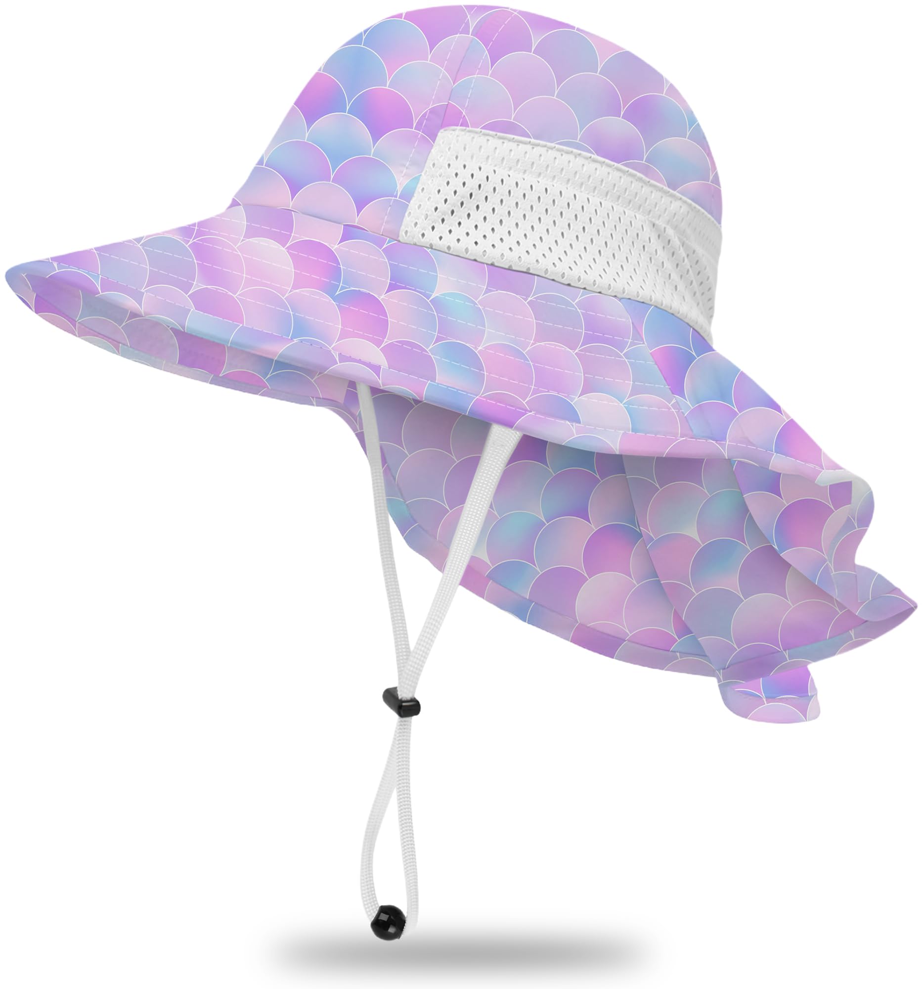 Toddler Baby Sun Hat Kids Summer Beach Essentials Adjustable Beach Hats with Bucket Wide Brim for Boys Girls Age 0-14 Years