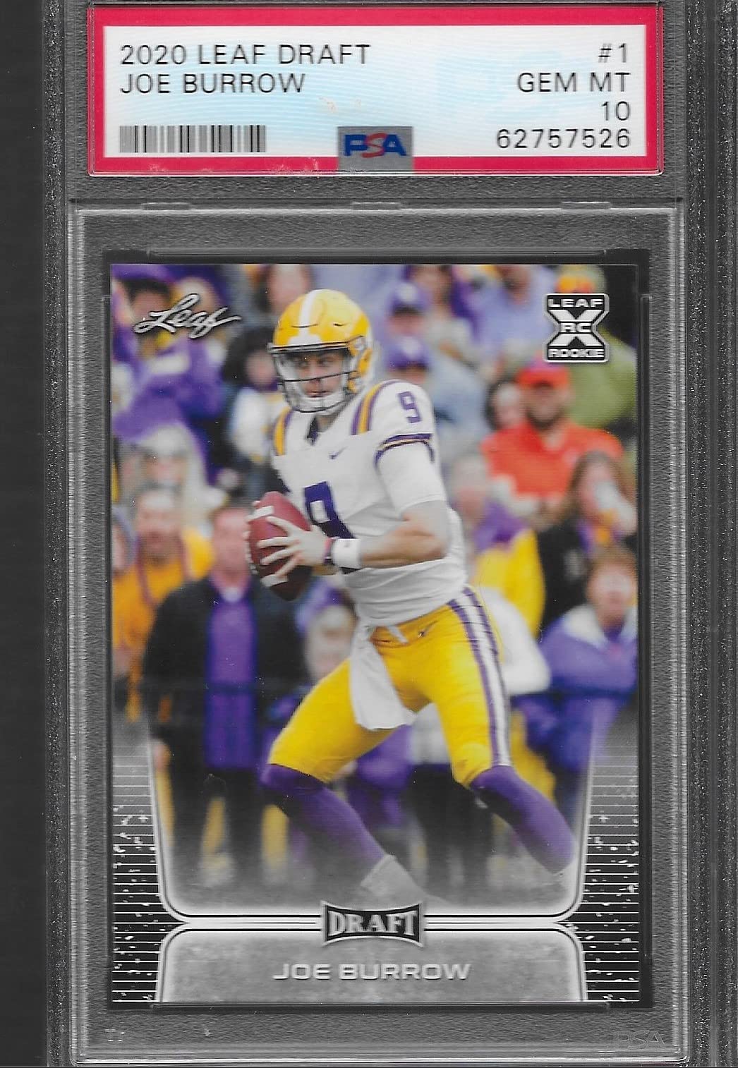Psa 10 Joe Burrow Football Rookie Card Leaf Draft Superstar Quarterback : Collectibles & Fine Art