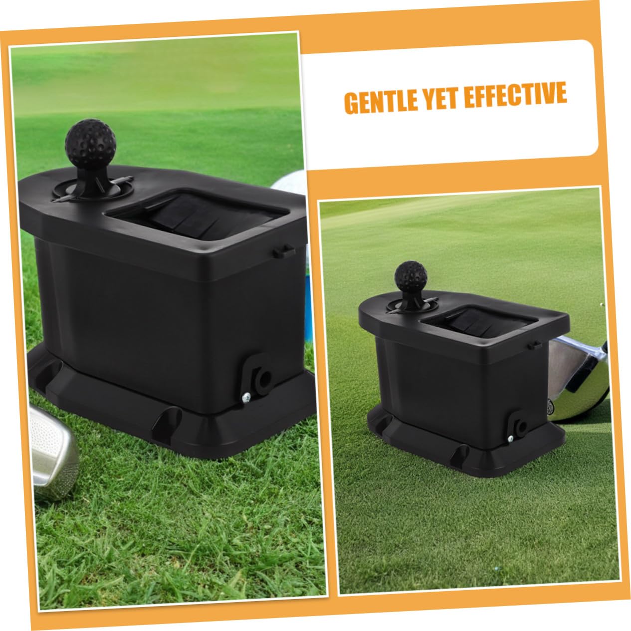 Hemobllo Limpiador de Palos de Golf y Lavapelotas Portátil Negro