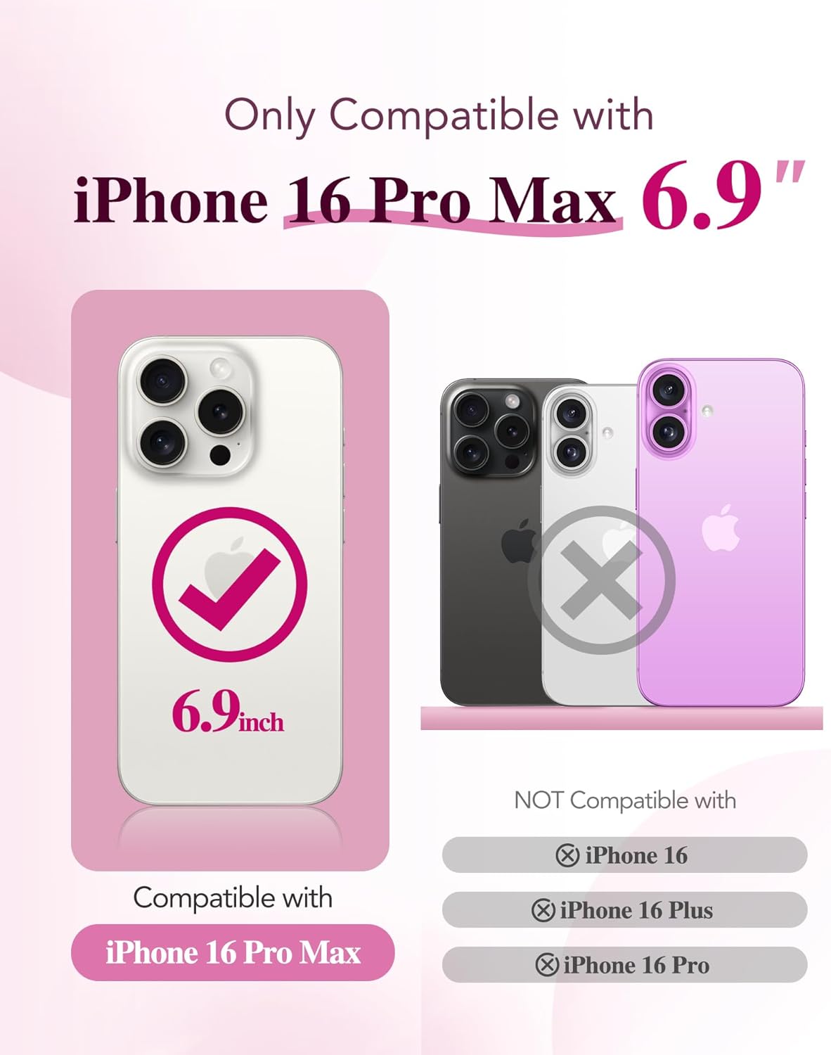 BERFY Magnetic for iPhone 16 Pro Max Case, Compatible with MagSafe, with Privacy Screen Protector, [Upgraded Camera Protection], 2-Layer Bumper Full Body Translucent Matte Phone Case 6.9", Red - Image 8