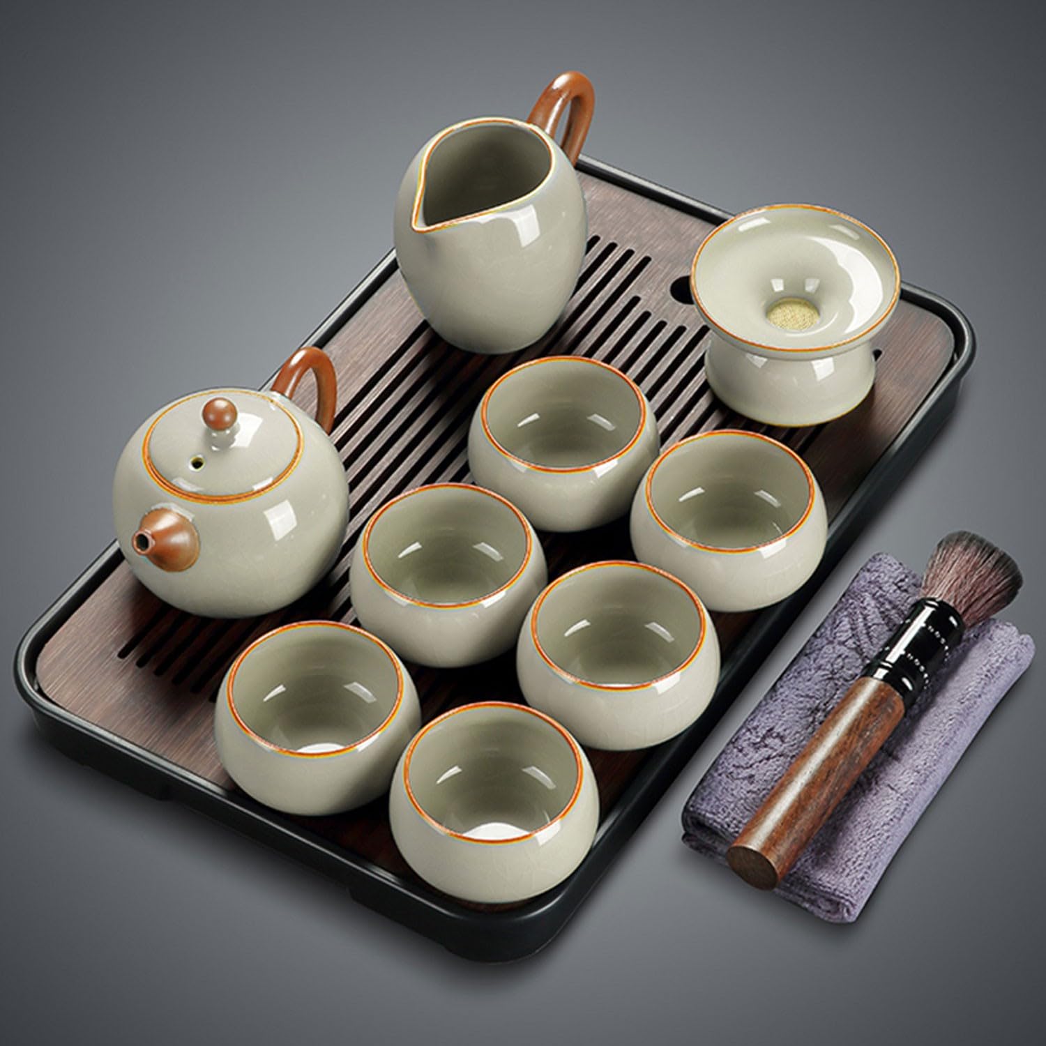 Service à thé Japonais, Service à thé pour Adultes, théière en céramique pour Le Bureau et la Maison, Service à thé au Four RU intéressant