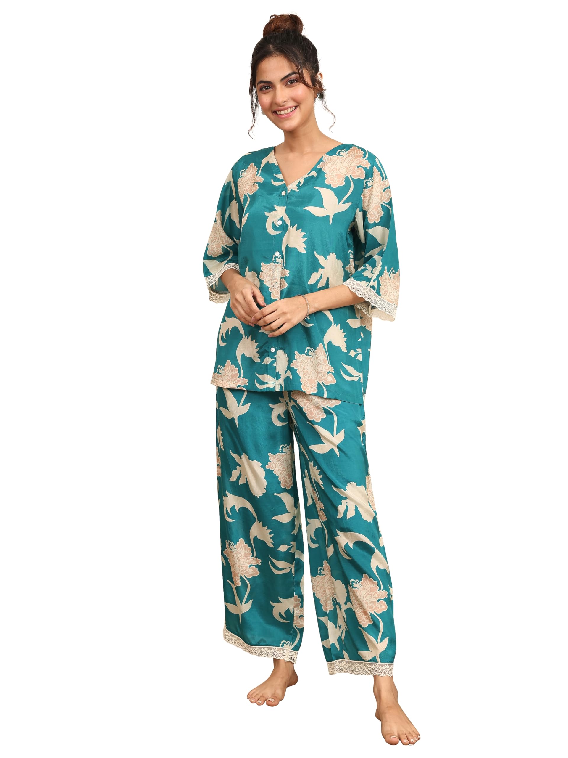 libas Printed Silk Blend Night Suit-50444S-picture-55