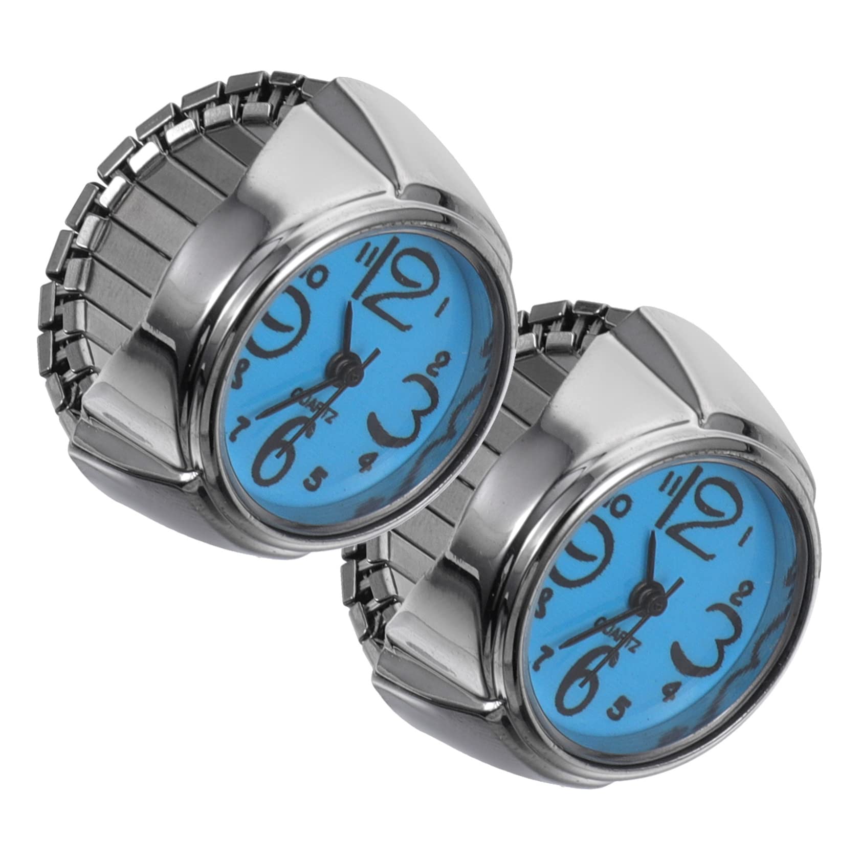 Fingerring Uhr Damen - Verstellbar Mit Römischen Ziffern - Mini Ringuhr Aus Zinklegierung