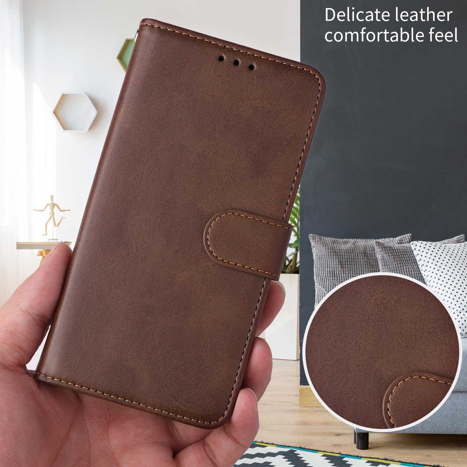 Coque Portefeuille IPhone 13 - Protection Cuir PU Avec Support Et Porte-Cartes | E-Lush