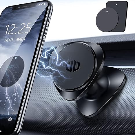 Amazon 21進化版超安定 Desertwest 車載ホルダー 片手操作 マグネット式 置くだけ 車 スマホホルダー 車 携帯ホルダー 360 自由回転 航空機用アルミ合金 スマホスタンド 車 吸盤 超強力 N55磁石 電波干渉なし 取り付け簡単 日本語取説付き 4 8インチ全機種対応