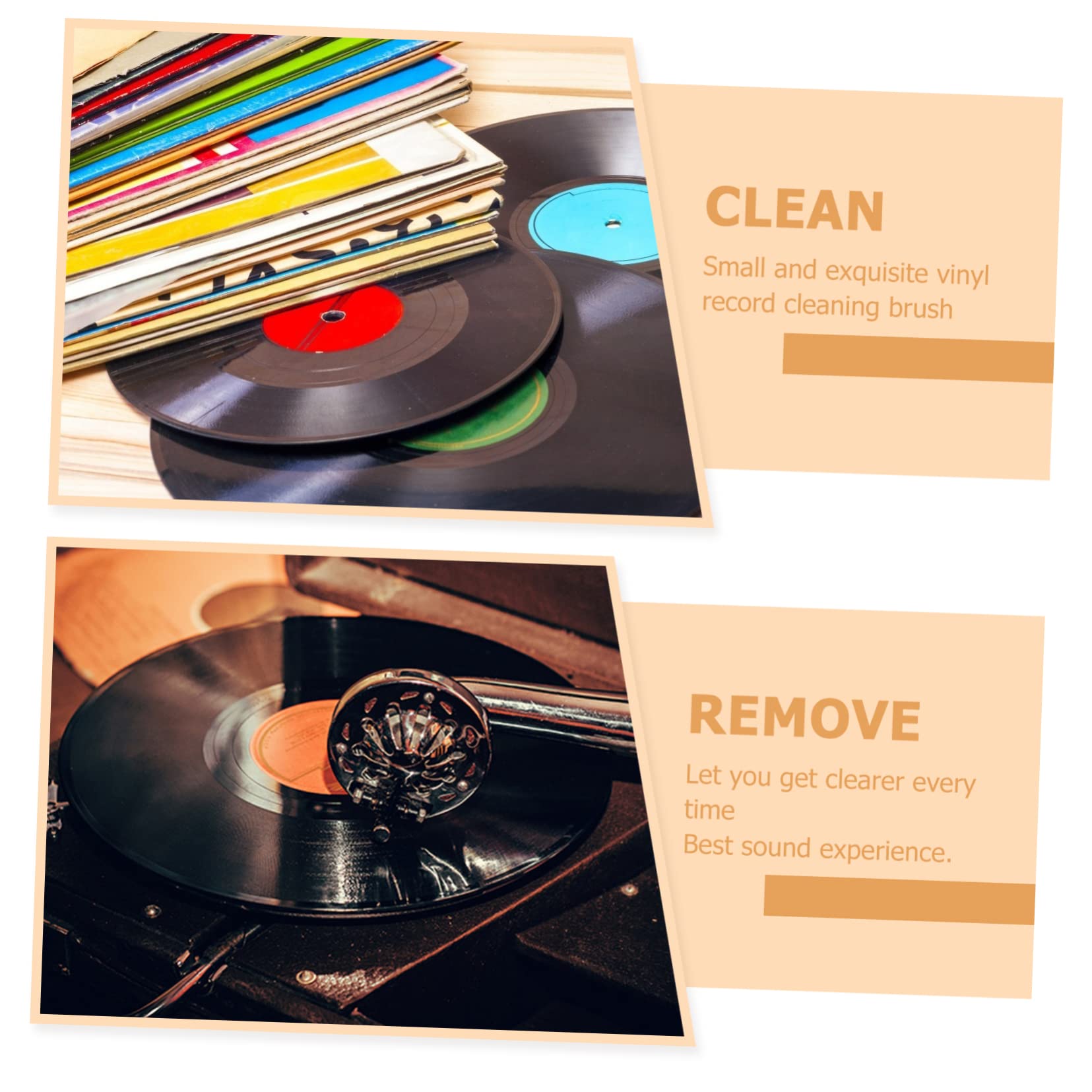 CONGARTENO Professional Vinyl Record Cleaning Brush Static Dust Brush Tool with Durable Bristles for Safe and Cleaning of Records Easy to Use and Store