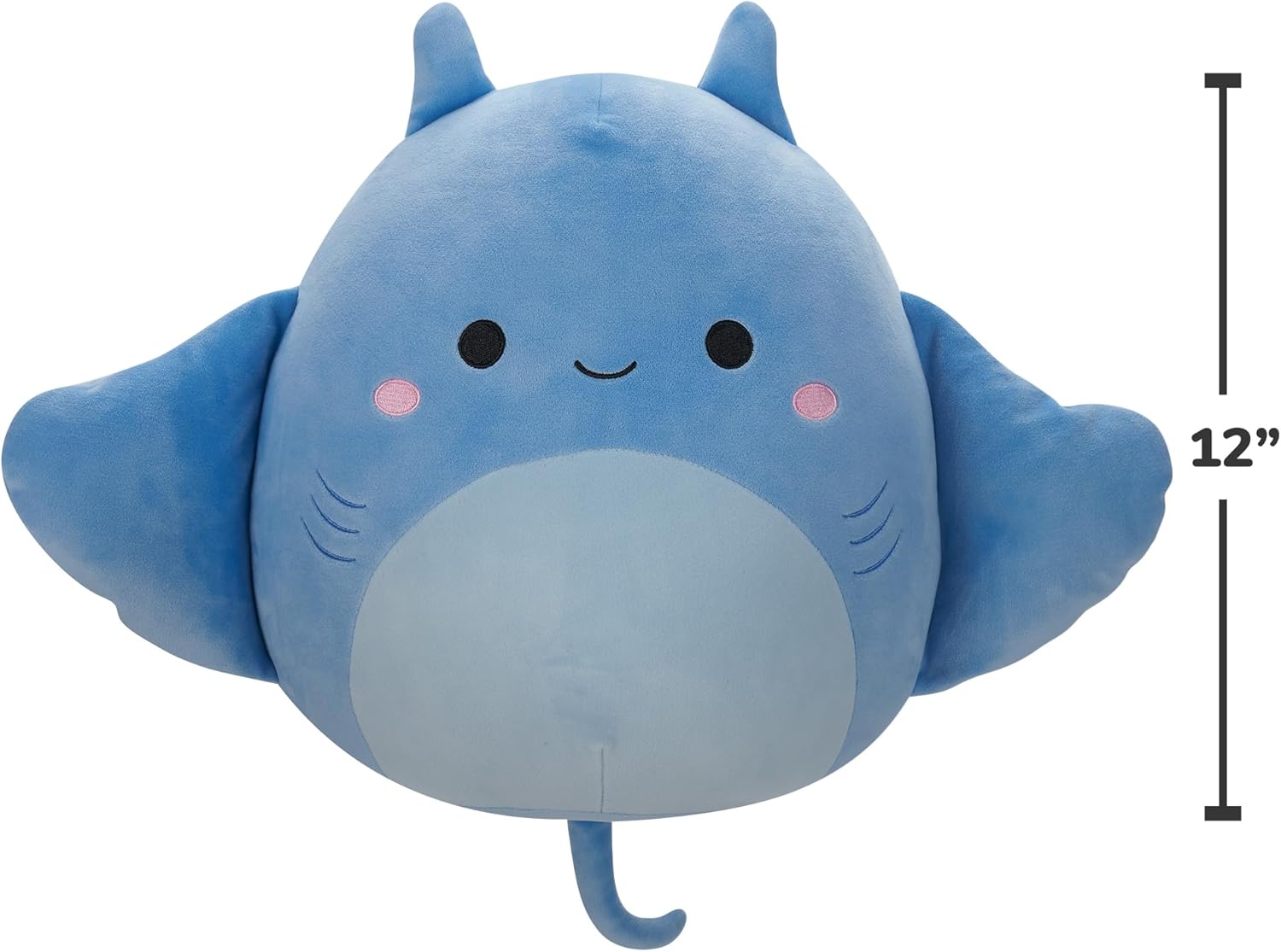 Squishmallows SQCR05429 12-Inch-Lux The Blue Manta Ray, Multicolour