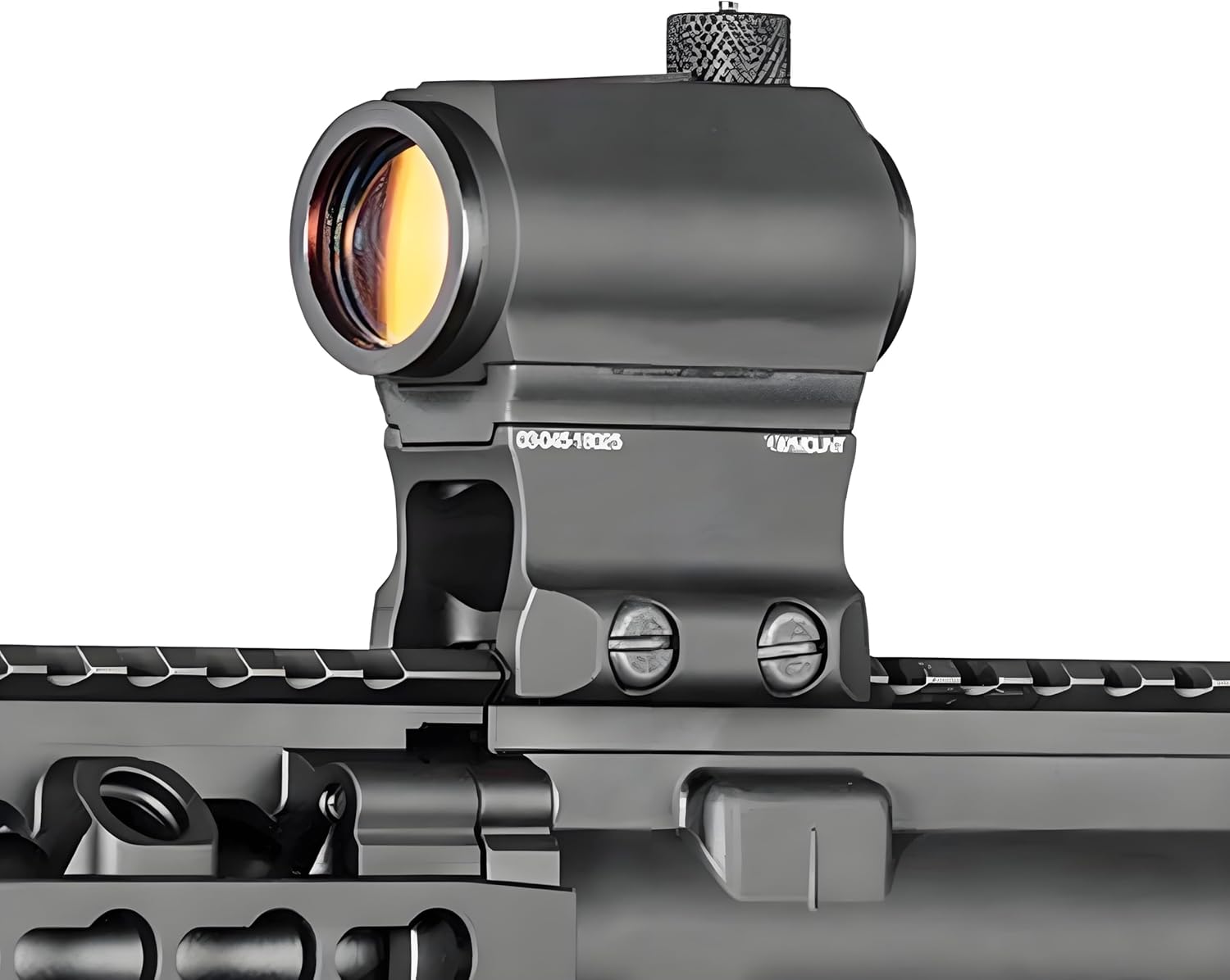 Optic Red Dot Sight Heighten Riser Mount Base with Replaceable Spacer Plate Kit，2″ Optical Centerline Height，Compatible with T/1 T/2 H/1 H/2 M/5 Scope Etc，Fits for Standard 20mm Pic Rail Mounting